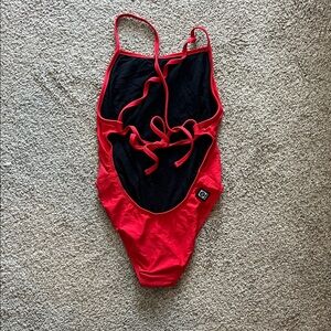 Jolyn Clothing Red and Black One Piece Swimsuit